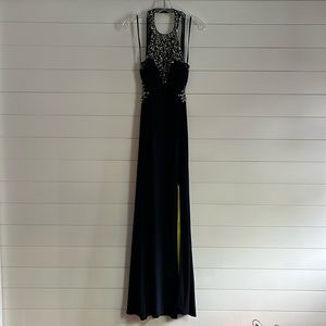 Betsy & Adam Jeweled Prom Dress